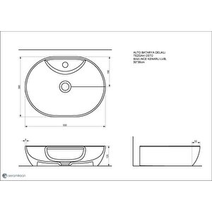 Alto Lavabo Mat Antrasit 50 Cm