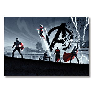 Avengers Captain America, Thor, Supergirl  Mdf Ahşap Tablo 25x35 cm