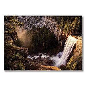 Şelala Orman  Mdf Ahşap Tablo 50x70 cm