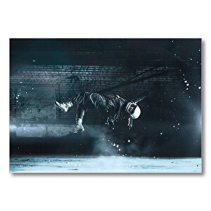 Dans Yapan Astronot  Mdf Ahşap Tablo 50x70 cm
