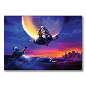 Lambada Büyü Aladdin Ve Prenses Yasemin  Mdf Ahşap Tablo 50x70 cm