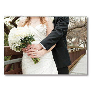 Gelin Damat  Mdf Ahşap Tablo 50x70 cm