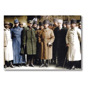 Mustafa Kemal Kurtuluş Savaşı  Mdf Ahşap Tablo 50x70 cm