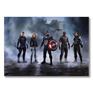 Avengers Civil War Kahramanlar  Mdf Ahşap Tablo 25x35 cm