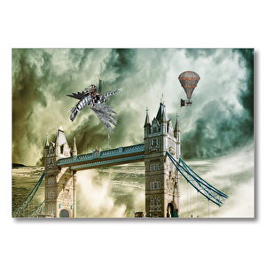 Londra Köprüsü Fantastik Görsel  Mdf Ahşap Tablo 25x35 cm