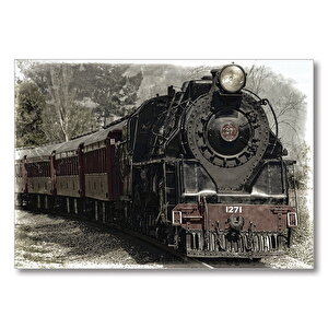 Kara Tren  Mdf Ahşap Tablo 25x35 cm