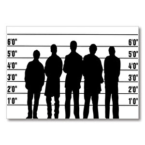 The Usual Suspects Silhouettes  Mdf Ahşap Tablo 35x50 cm