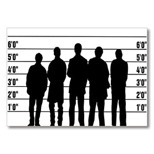 The Usual Suspects Silhouettes  Mdf Ahşap Tablo 50x70 cm