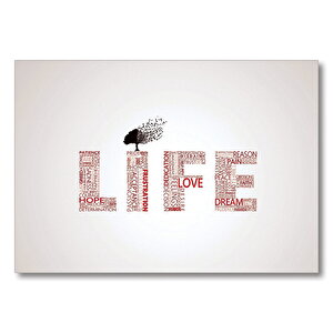 Life Words Minimalism  Mdf Ahşap Tablo 35x50 cm