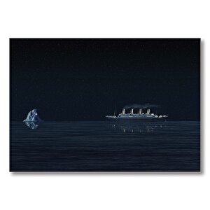 Titanic Buz Dağ  Mdf Ahşap Tablo 35x50 cm