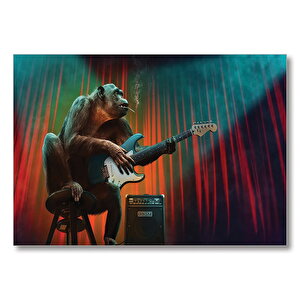 Metalci Maymun  Mdf Ahşap Tablo 35x50 cm