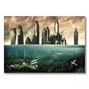 Buzulların Erimesi  Mdf Ahşap Tablo 50x70 cm