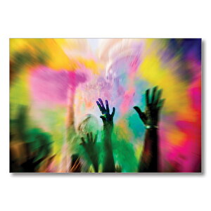 Renkli Eğlenceli Festival  Mdf Ahşap Tablo 35x50 cm