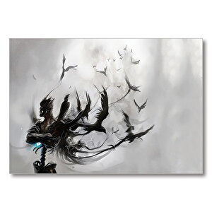 İskeletten Ayrılan Kuşları  Mdf Ahşap Tablo 25x35 cm