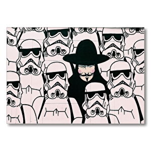 V For Vendetta Star Wars  Mdf Ahşap Tablo 35x50 cm