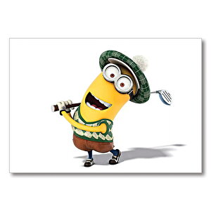 Minions Golfer  Mdf Ahşap Tablo 25x35 cm