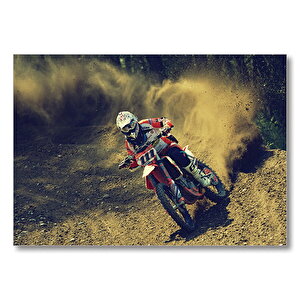 Motokros Spin  Mdf Ahşap Tablo 50x70 cm