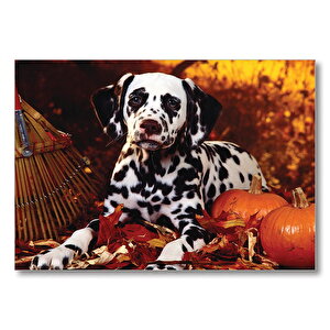 Köpek Cadılar Bayramı  Mdf Ahşap Tablo