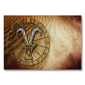 Oğlak Burcu Burç Astroloji Sembol  Mdf Ahşap Tablo 25x35 cm