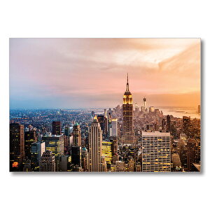 New York Şehri  Mdf Ahşap Tablo 25x35 cm