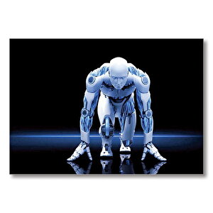 Koşucu Robot  Mdf Ahşap Tablo 35x50 cm
