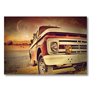 Kamyonet Klasik  Mdf Ahşap Tablo 50x70 cm