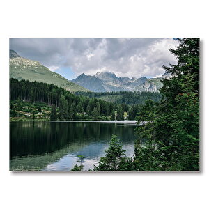 Göl Orman Dağ  Mdf Ahşap Tablo 25x35 cm