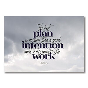 Quote Motivation Plans  Mdf Ahşap Tablo 25x35 cm