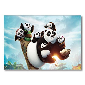 Kungfu Panda Ailesi  Mdf Ahşap Tablo 35x50 cm