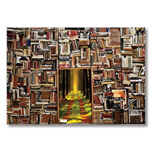 Kitaplar Öykü Büyülü Dünya  Mdf Ahşap Tablo 35x50 cm