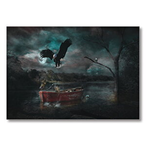 Doğa Kartal Tekne  Mdf Ahşap Tablo 50x70 cm