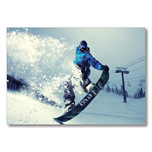 Snowboard Sporu  Mdf Ahşap Tablo 25x35 cm