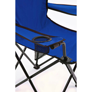 Exent 2'li̇ Rejisör Kamp Sandalyesi Katlanır Çantalı Piknik, Plaj, Balıkçı Sandalyesi -Lacivert