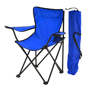 Exent Rejisör Kamp Sandalyesi Katlanır Çantalı Piknik, Plaj, Balıkçı Sandalyesi-Mavi