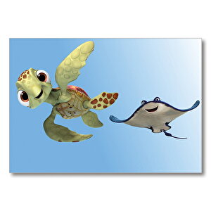 Finding Dory Turtle  Mdf Ahşap Tablo 25x35 cm