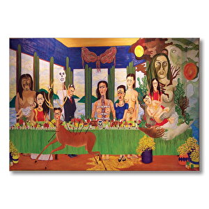 Frida Kahlo Son Akşam Yemeği  Mdf Ahşap Tablo
