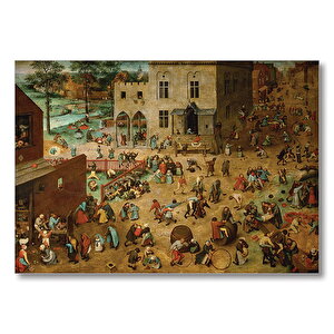 Çocukların Oyunları Pieter Brueghel  Mdf Ahşap Tablo 35x50 cm