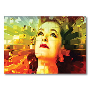 Fantazi Portre Kadın  Mdf Ahşap Tablo 25x35 cm
