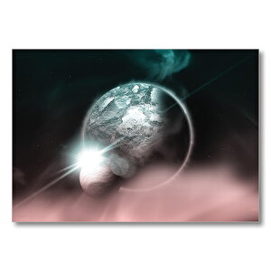 Evrendeki Gezegenler  Mdf Ahşap Tablo 35x50 cm