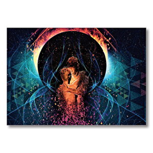 Evrende İnsan Aşkı  Mdf Ahşap Tablo 35x50 cm