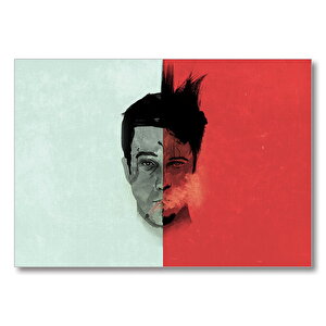 Fight Club Two Faces  Mdf Ahşap Tablo 25x35 cm