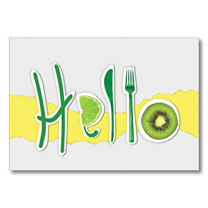 Hello Foods  Mdf Ahşap Tablo 35x50 cm