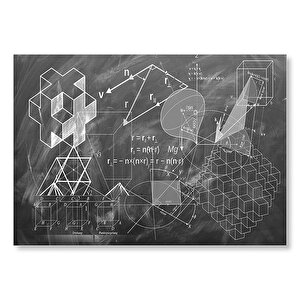 Geometri  Mdf Ahşap Tablo 35x50 cm