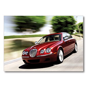 Jaguar S Kırmızı  Mdf Ahşap Tablo 35x50 cm