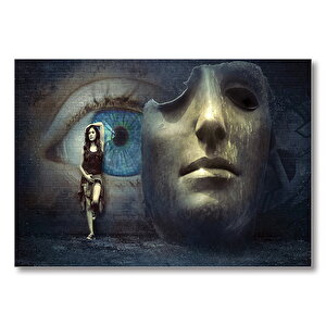 Fantazi Maske Göz Duvar  Mdf Ahşap Tablo 50x70 cm