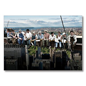Gökdelende Öğle Yemeği  Mdf Ahşap Tablo 35x50 cm