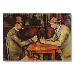 Kağıt Oynayanlar Paul Cezanne  Mdf Ahşap Tablo 50x70 cm