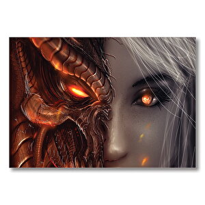 Diablo 3 Girl  Mdf Ahşap Tablo 50x70 cm