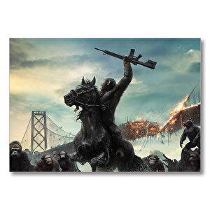 Dawn Of The Planet Of The Apes  Mdf Ahşap Tablo 50x70 cm