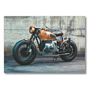 Bmw Retro Motorsiklet  Mdf Ahşap Tablo 25x35 cm